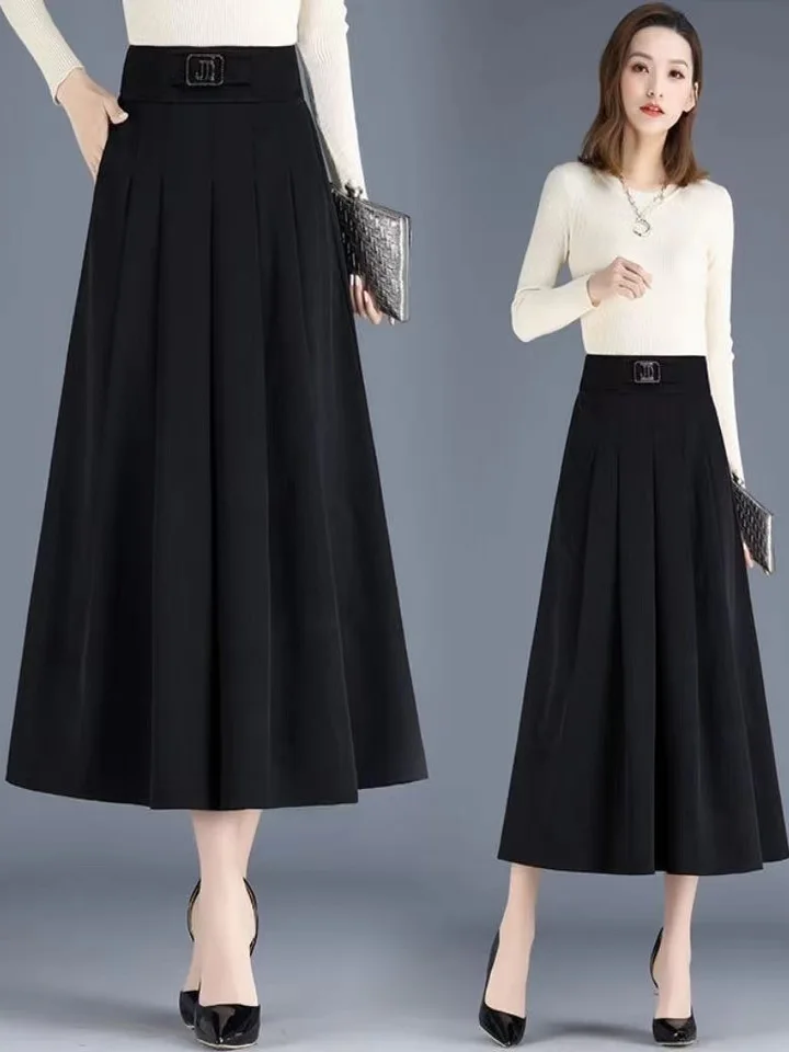 High Waist A-Line Bla Skirt for Women Flared Slimming Midi Skirt plus Size Belly Covering Spring Summer Autumn
High Waist A-Line Bla Skirt for Women Flared Slimming Midi Skirt plus Size Belly Covering Spring Summer Autumn