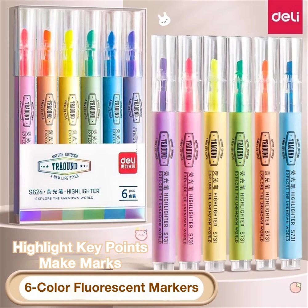 6 Colors Pastel Color Macaron Highlighter Pen Marker Pens Fluorescent Pen Drawing Highlighters Cute Stationery School Supplies
6 Colors Pastel Color Macaron Highlighter Pen Marker Pens Fluorescent Pen Drawing Highlighters Cute Stationery School Supplies
