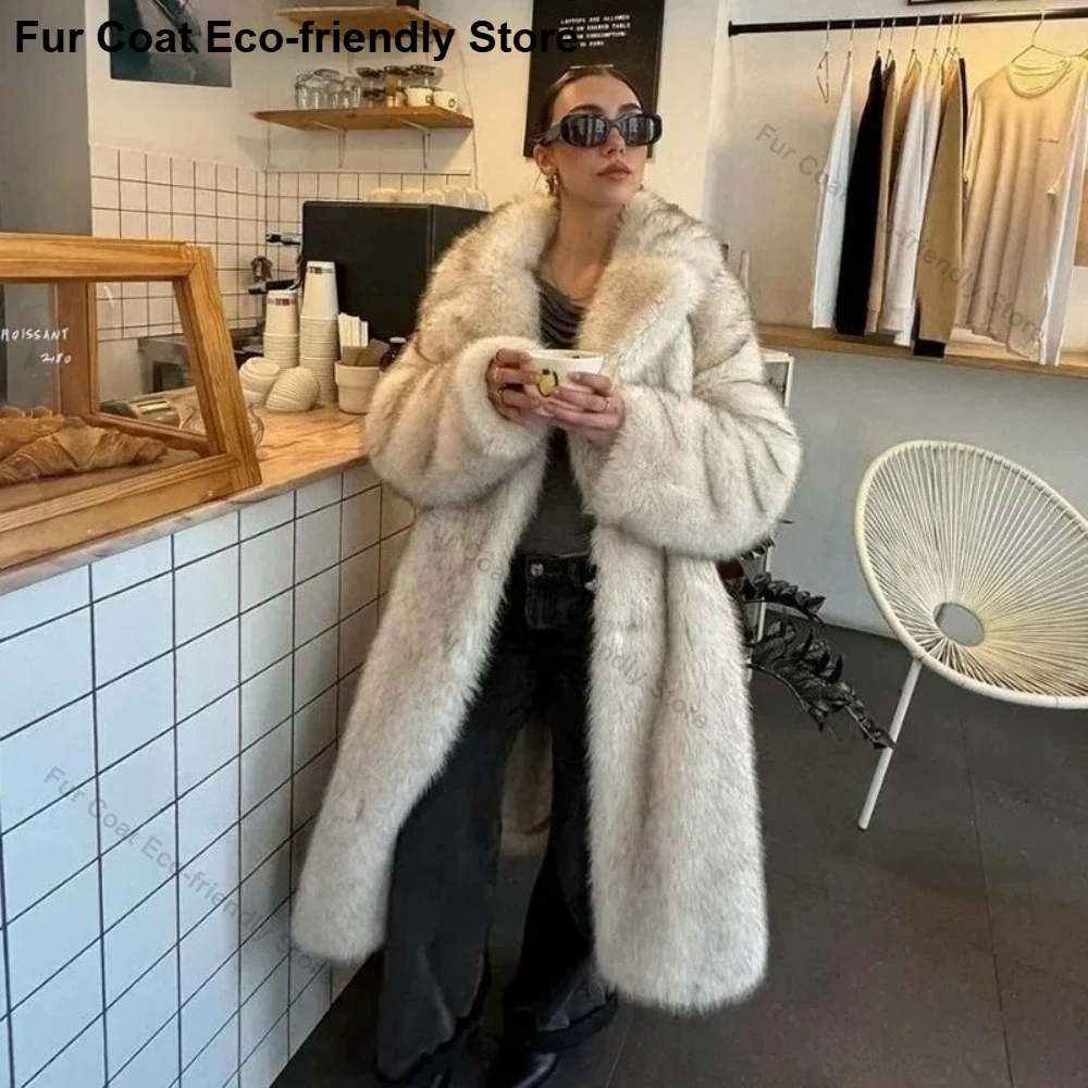 Artificial Long Fur Coat Fluffy FurLong Fake Fur Jacket Long Sleeves Fur Coat Eco-friendly Loose Casual Women Winter Street Chic
Artificial Long Fur Coat Fluffy FurLong Fake Fur Jacket Long Sleeves Fur Coat Eco-friendly Loose Casual Women Winter Street Chic