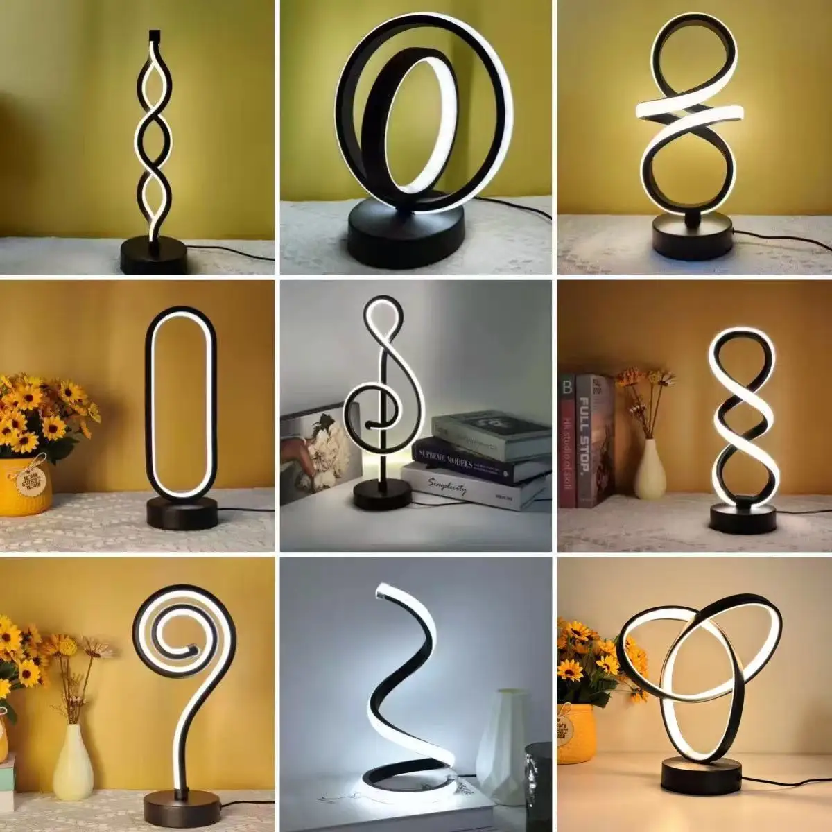 Modern 3 Colors Dimmable Desk Lamp Creative Spiral LED Night Light for Living Room Office Bedroom Bedside Ambient Table Lighting
Modern 3 Colors Dimmable Desk Lamp Creative Spiral LED Night Light for Living Room Office Bedroom Bedside Ambient Table Lighting
