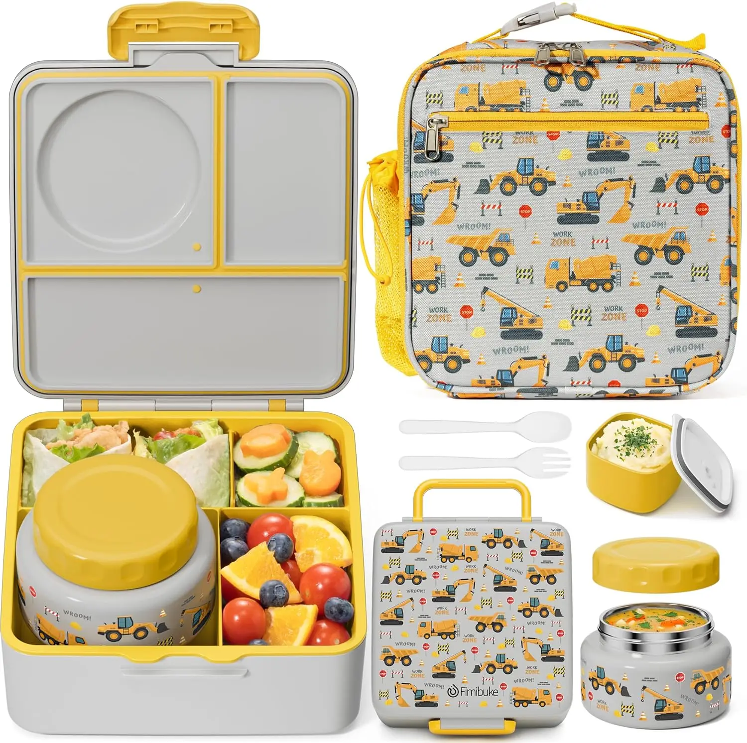 Набор детских ланч-боксов с термосом, герметичным контейнером и сумкой для школы
Набор детских ланч-боксов с термосом, герметичным контейнером и сумкой для школы