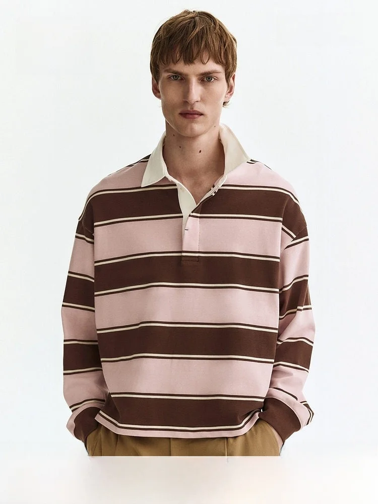 H&M Men's Loose Fit Rugby Shirt Summer New Style 1336289 Long Sleeve Cotton Button up Casual Shirt Regular Length
H&M Men's Loose Fit Rugby Shirt Summer New Style 1336289 Long Sleeve Cotton Button up Casual Shirt Regular Length