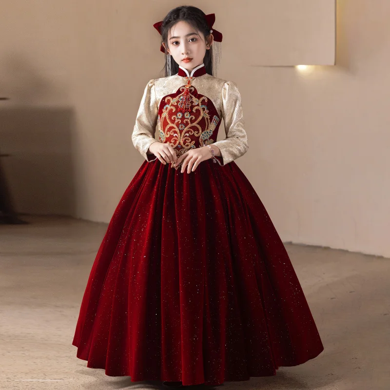 Girls' Red Dress for Spring and Autumn, Flower Girl Birthday Princess Dress, Children's Host Piano Performance Costume
Girls' Red Dress for Spring and Autumn, Flower Girl Birthday Princess Dress, Children's Host Piano Performance Costume