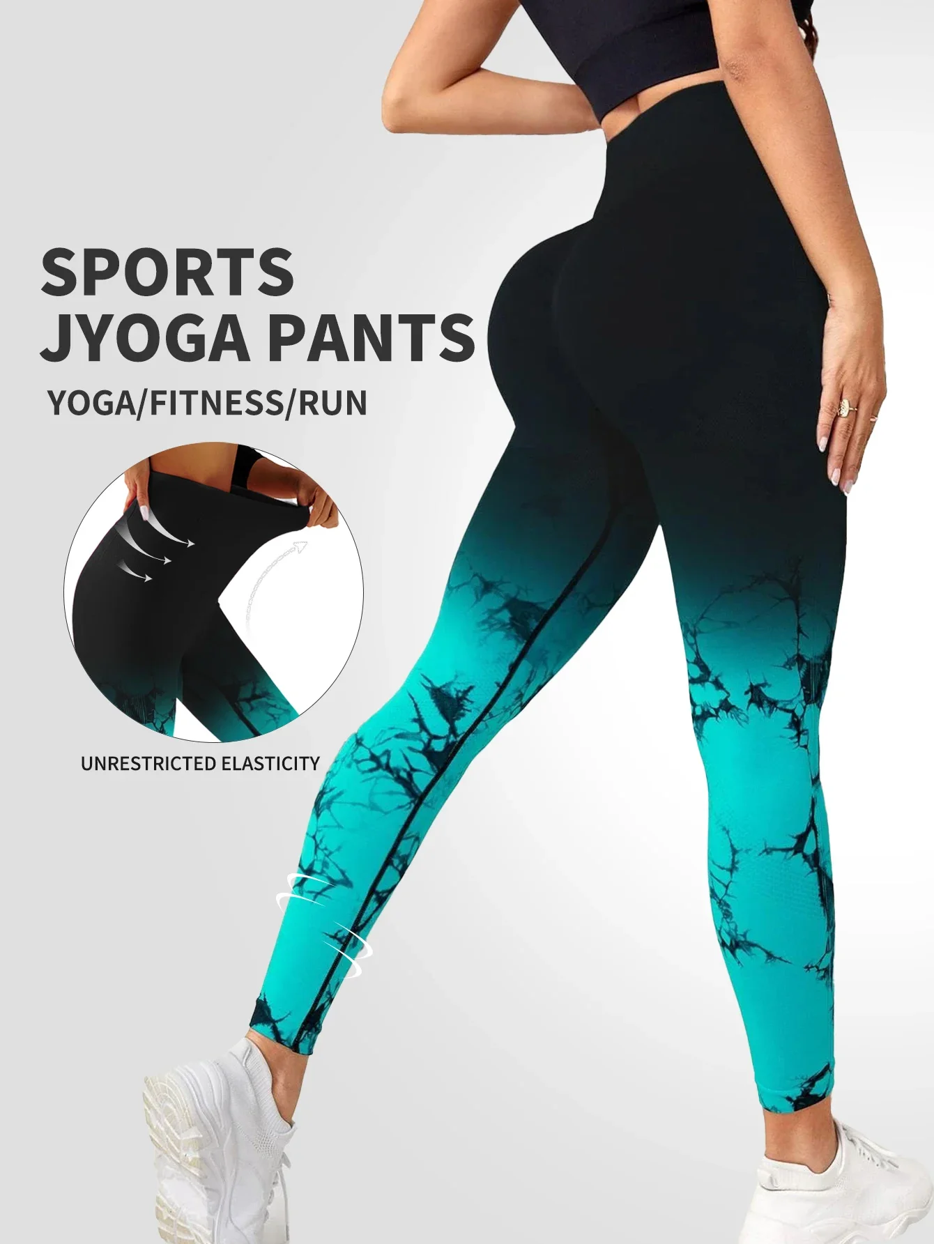 Gradient Tie Dye Yoga Pants Seamless Women's Running and Sports Pants High Waist and Hip Lifting Fitness Clothes Elastic Tight P
Gradient Tie Dye Yoga Pants Seamless Women's Running and Sports Pants High Waist and Hip Lifting Fitness Clothes Elastic Tight P