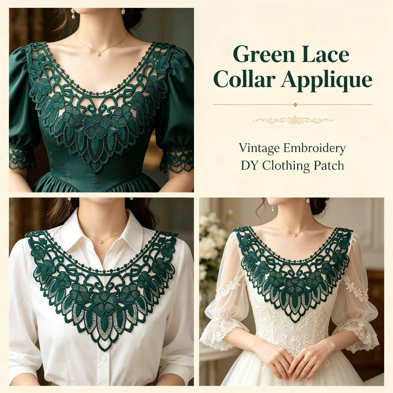 2 pieces of lace embroidered solid color collar flowers, hollow flower collar style, multi-color lace fabric sewn for collar emb
2 pieces of lace embroidered solid color collar flowers, hollow flower collar style, multi-color lace fabric sewn for collar emb