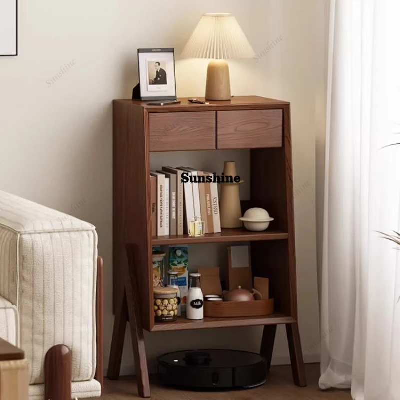 Solid wood against the wall Student home bookcase Simple living room Small storage Multi-layer locker
Solid wood against the wall Student home bookcase Simple living room Small storage Multi-layer locker