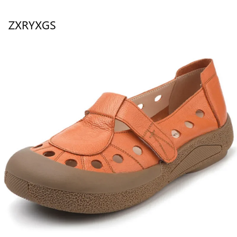 ZXRYXGS 2025 Premium Genuine Leather Hole Hole Shoes Woman Breathable Sneakers Sandals Flat Thick Sole Large Size Trendy Shoes
ZXRYXGS 2025 Premium Genuine Leather Hole Hole Shoes Woman Breathable Sneakers Sandals Flat Thick Sole Large Size Trendy Shoes