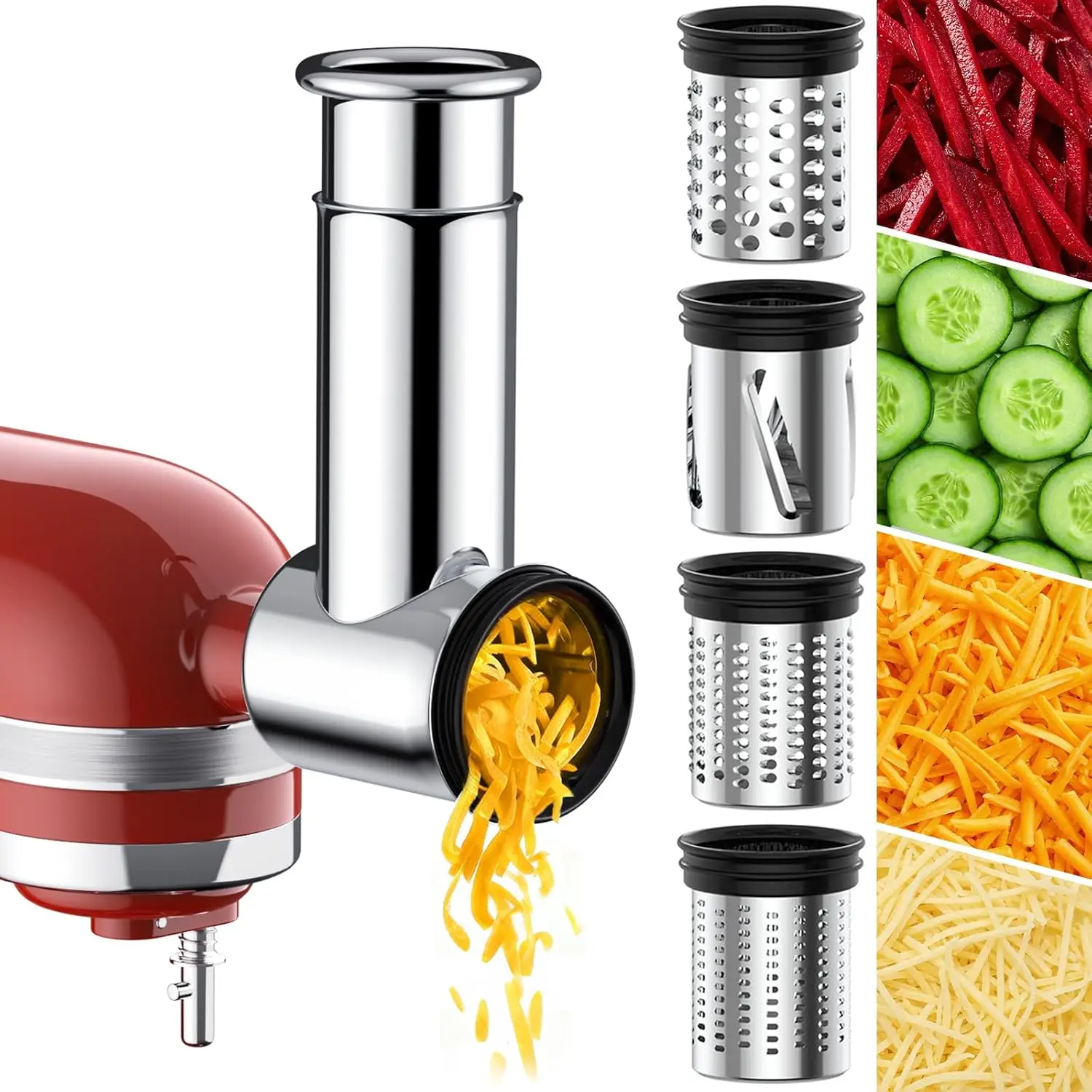 keshanyi desktop mixer stainless steel slicer accessories, kitchen auxiliary cheese grater, salad machine, dishwasher-washable,
keshanyi desktop mixer stainless steel slicer accessories, kitchen auxiliary cheese grater, salad machine, dishwasher-washable,