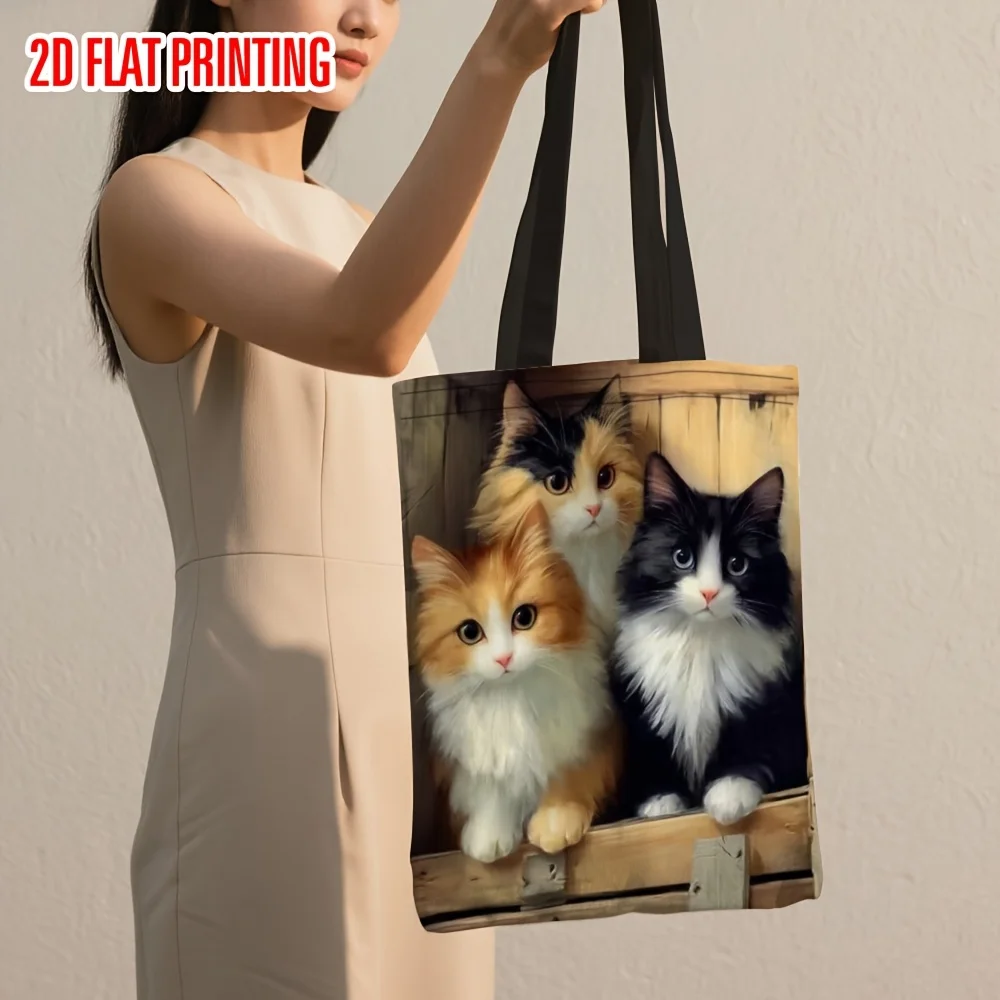 Большая сумка с тремя очаровательными кошками — изготовлена из прочного полиэстера, идеально подходит для работы, путешествий, покупок и повседневного использования.
Большая сумка с тремя очаровательными кошками — изготовлена из прочного полиэстера, идеально подходит для работы, путешествий, покупок и повседневного использования.
