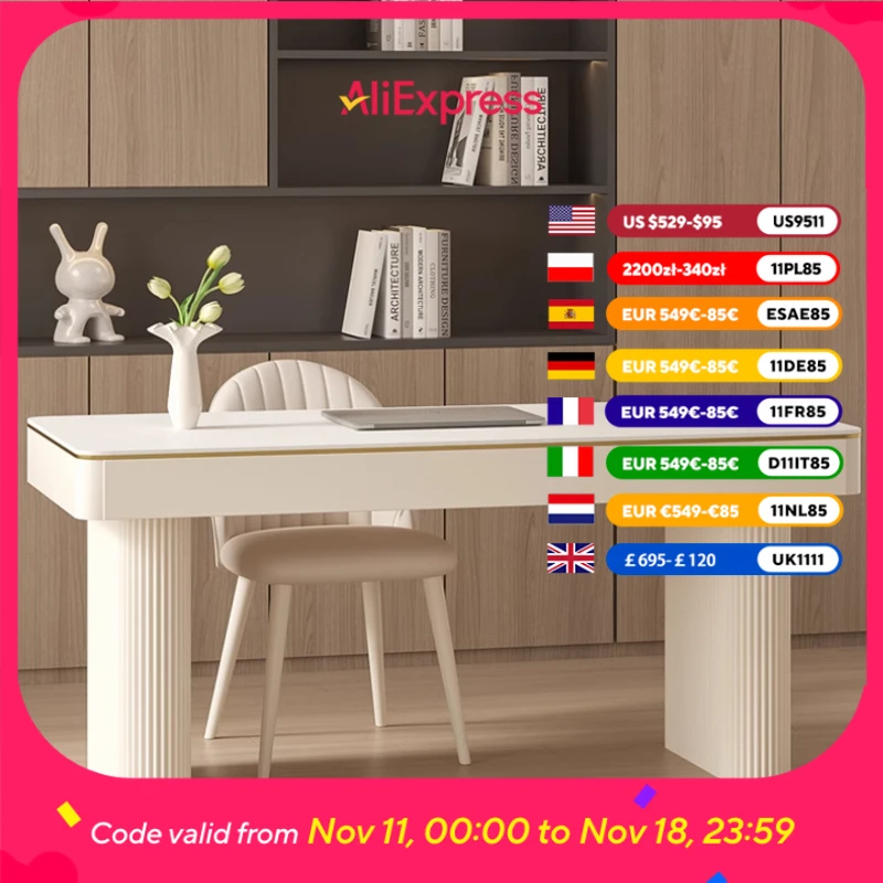 Designer Modern White Office Desks Drawers Chair Asthetic Writing Study Computer Desks Gaming Standing Scrivania Furniture
Designer Modern White Office Desks Drawers Chair Asthetic Writing Study Computer Desks Gaming Standing Scrivania Furniture