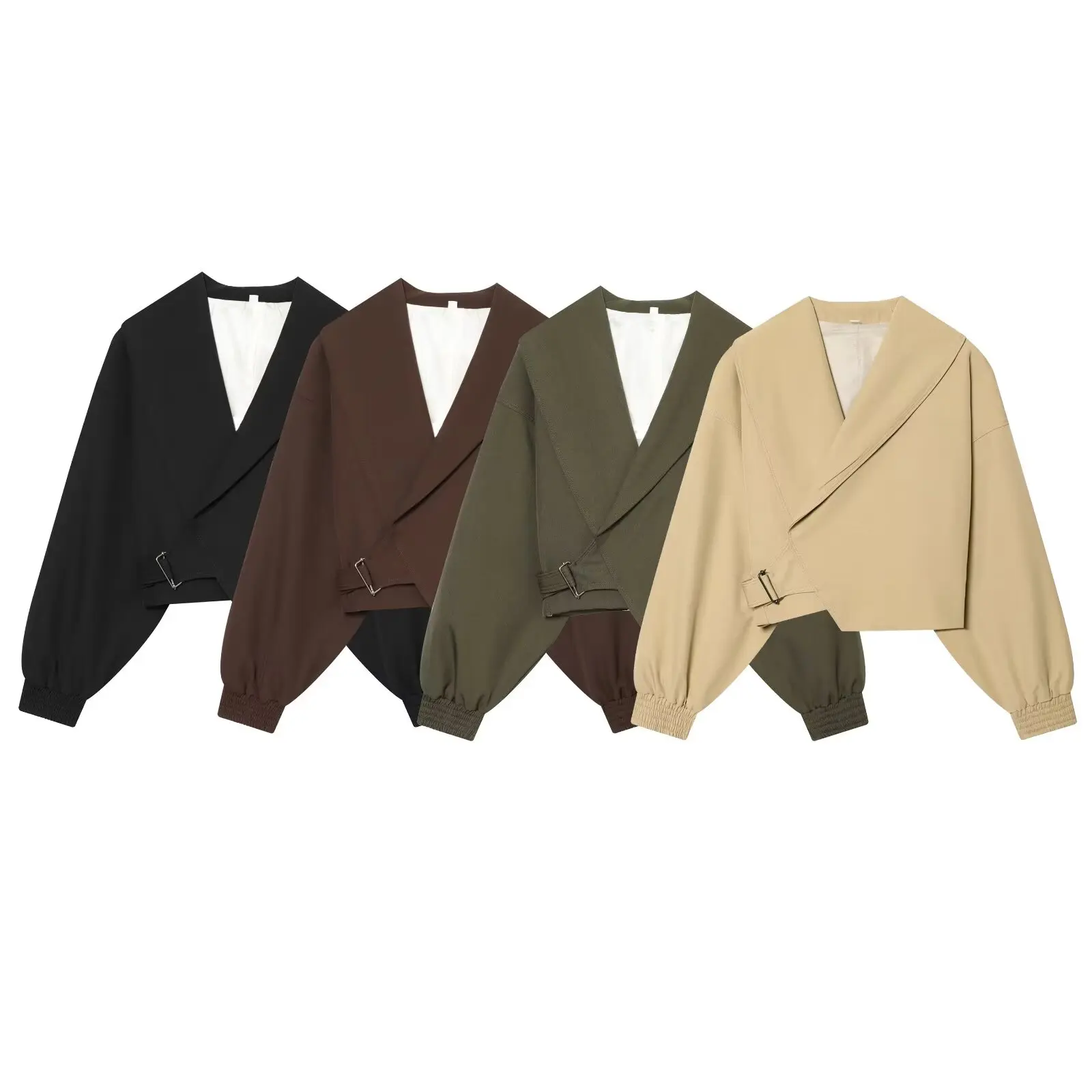 Women's Bat Sleeve Loose Short Jacket Coat Spring Autumn Female Turn Down Collar hypotenuse Button Outerwear Coats Casual Chic
Women's Bat Sleeve Loose Short Jacket Coat Spring Autumn Female Turn Down Collar hypotenuse Button Outerwear Coats Casual Chic