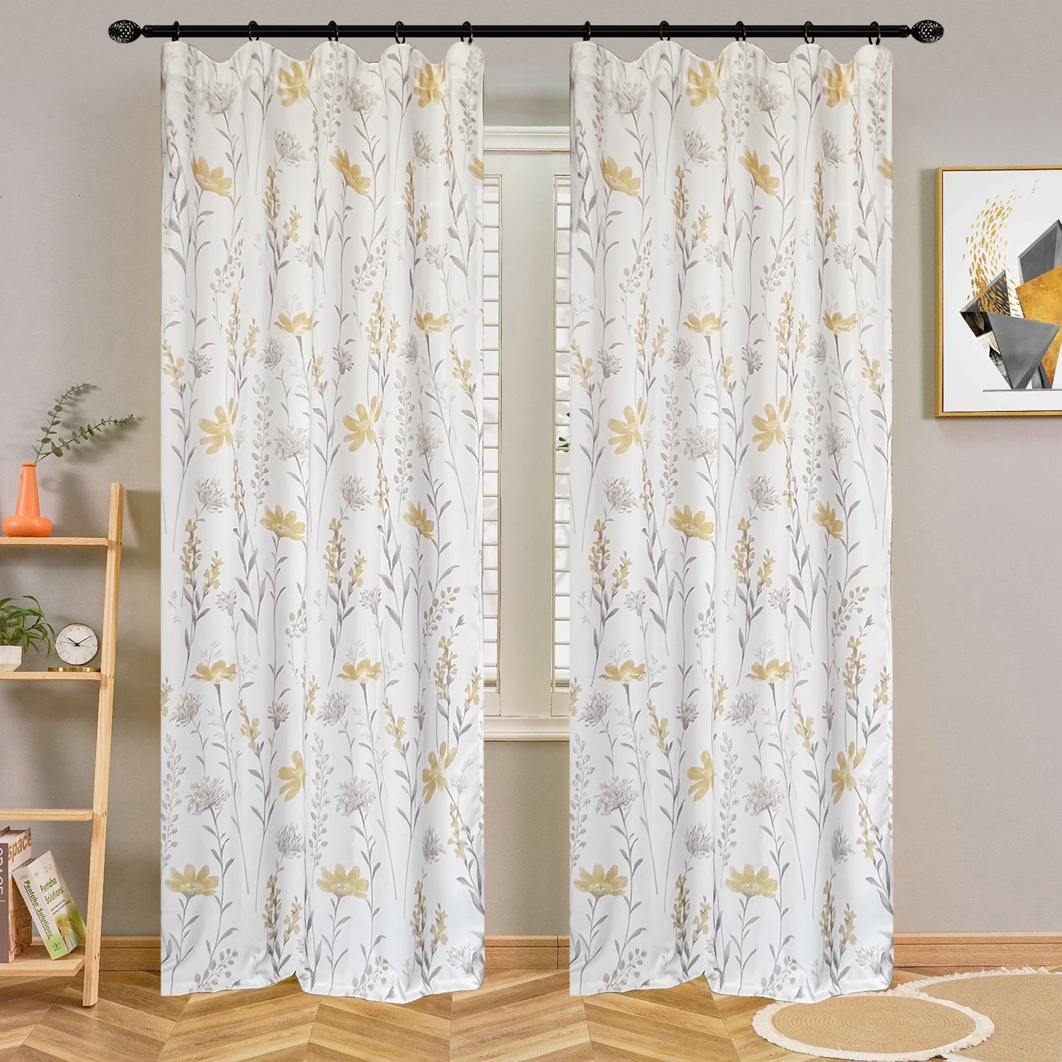 1PC Rustic Yellow Flowers Curtain for Living Room Semi-Shading Printed Cloth Window Drape Study Hotel Custom# E
1PC Rustic Yellow Flowers Curtain for Living Room Semi-Shading Printed Cloth Window Drape Study Hotel Custom# E
