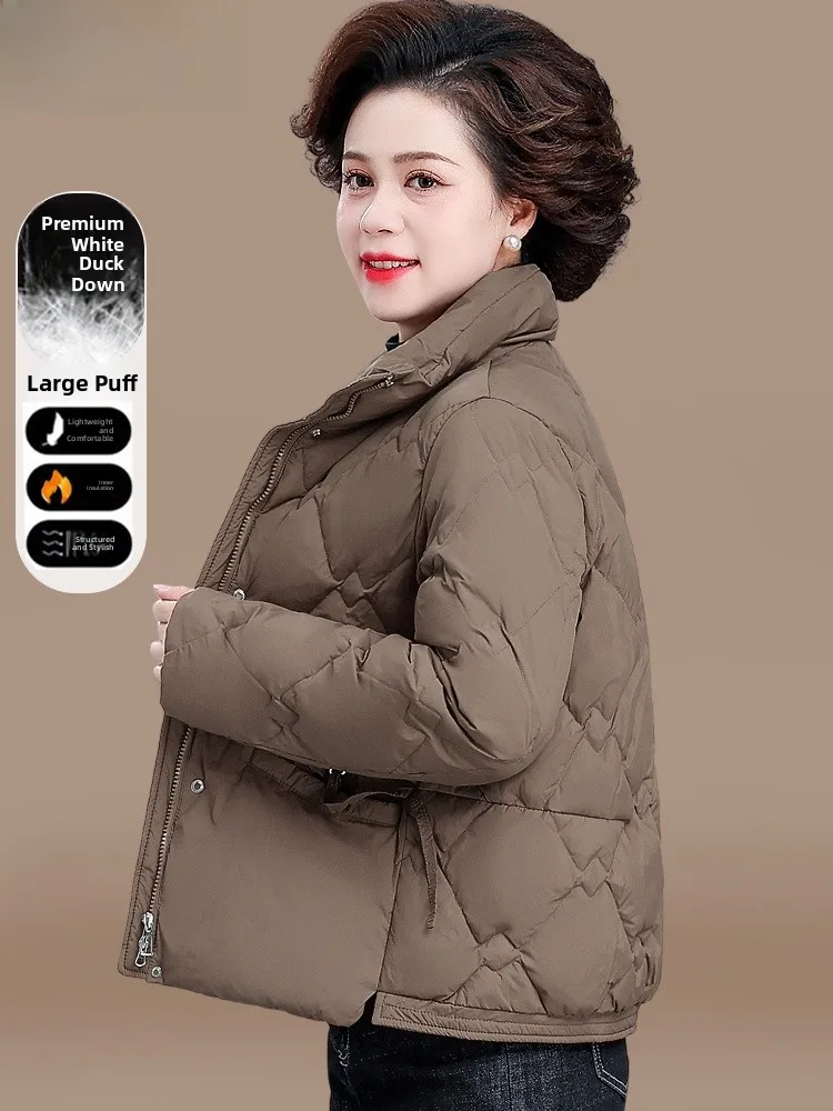 Faionable ort White Du down Jaet Warm Winter Clothes for Middle-Aged And ly Women Korean Sle Loose Fit Coat
Faionable ort White Du down Jaet Warm Winter Clothes for Middle-Aged And ly Women Korean Sle Loose Fit Coat