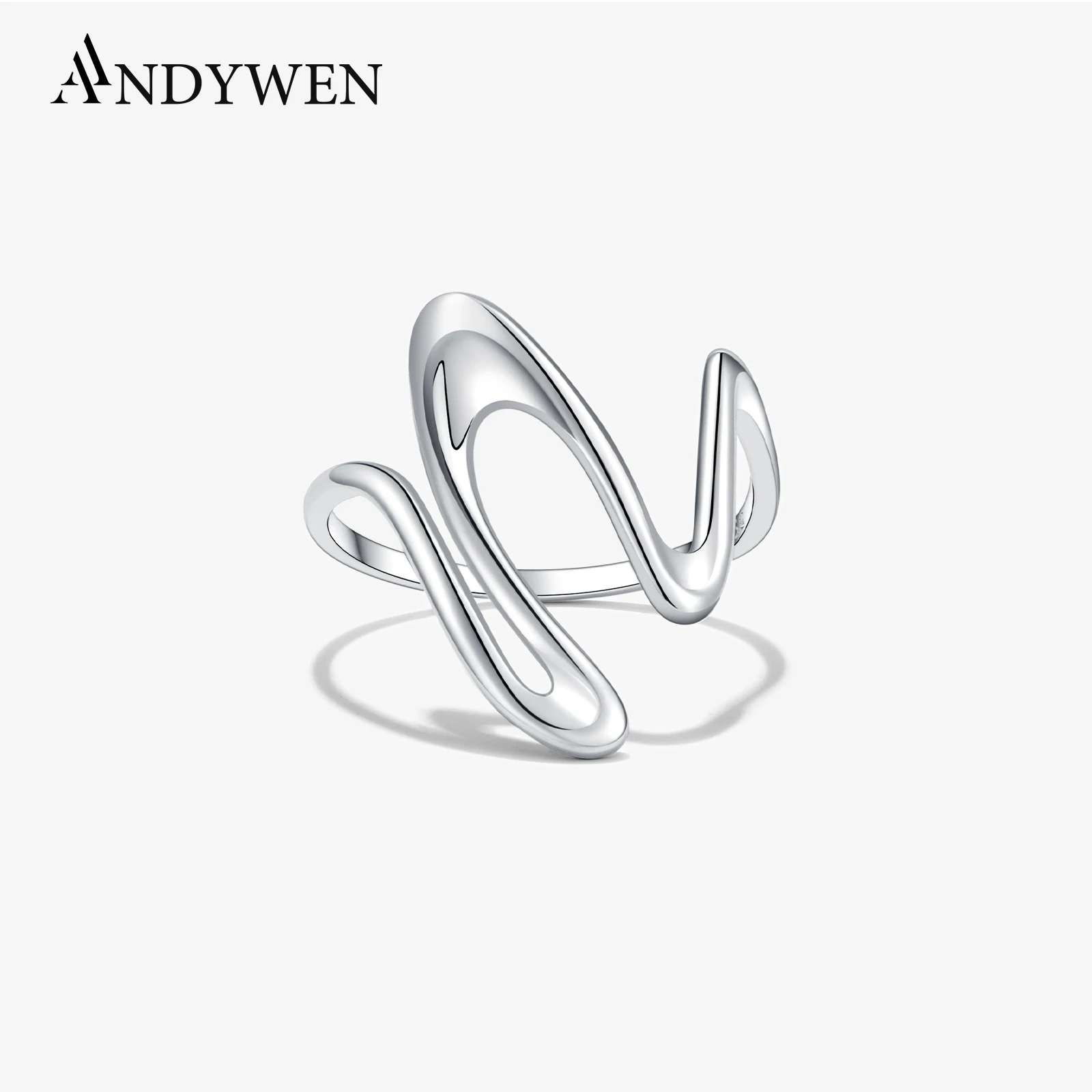 ANDYWEN 925 Sterling Silver Minimalist Plain Irregular Line Ring 2025 Women Modern Jewelry for Party and Birthday Gift
ANDYWEN 925 Sterling Silver Minimalist Plain Irregular Line Ring 2025 Women Modern Jewelry for Party and Birthday Gift