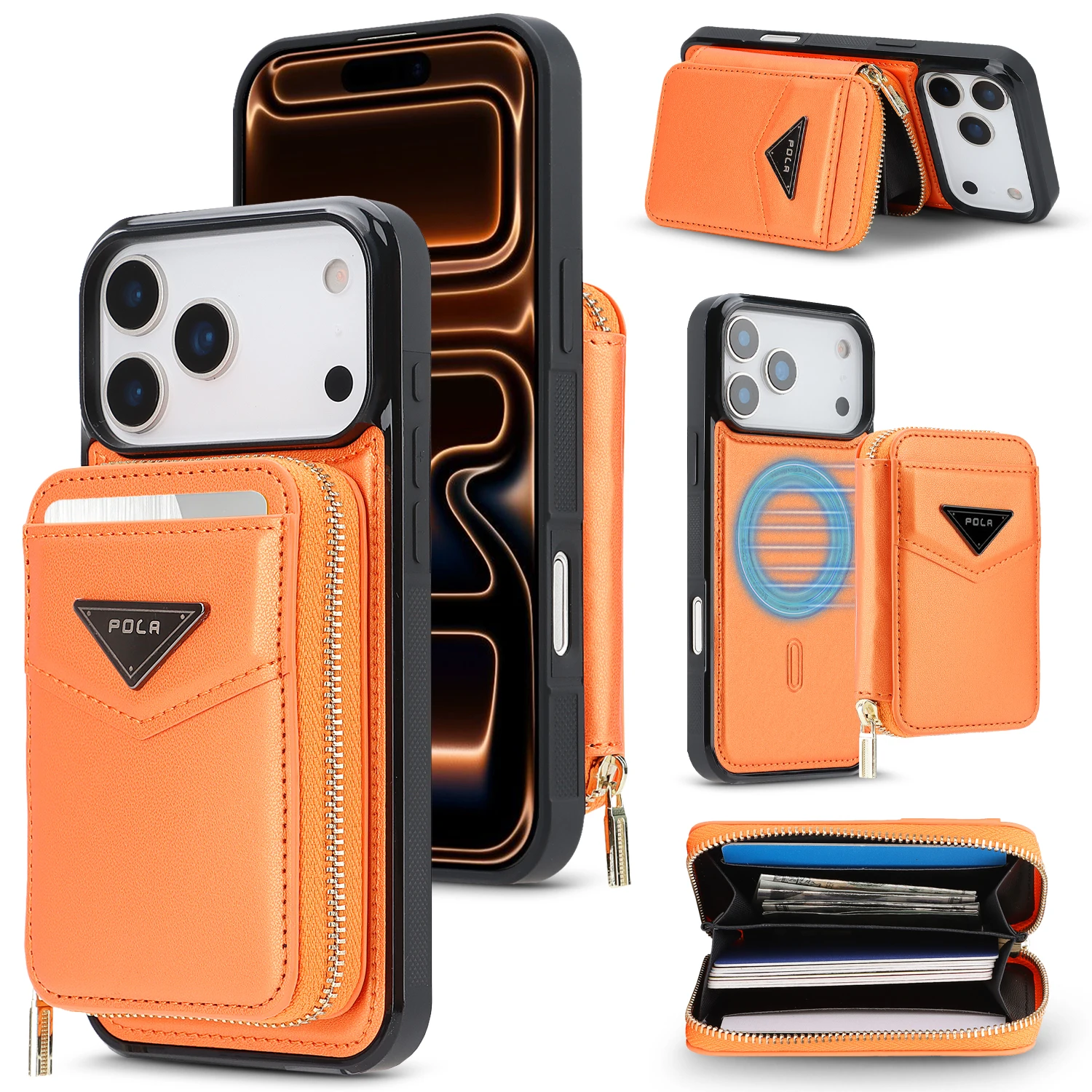 2 in 1 Detachable Multi Zipper Card Bag Leather Phone Case For iPhone 17 Pro max 16 15 14 13 Shockproof For Magsafe Stand Cover
2 in 1 Detachable Multi Zipper Card Bag Leather Phone Case For iPhone 17 Pro max 16 15 14 13 Shockproof For Magsafe Stand Cover