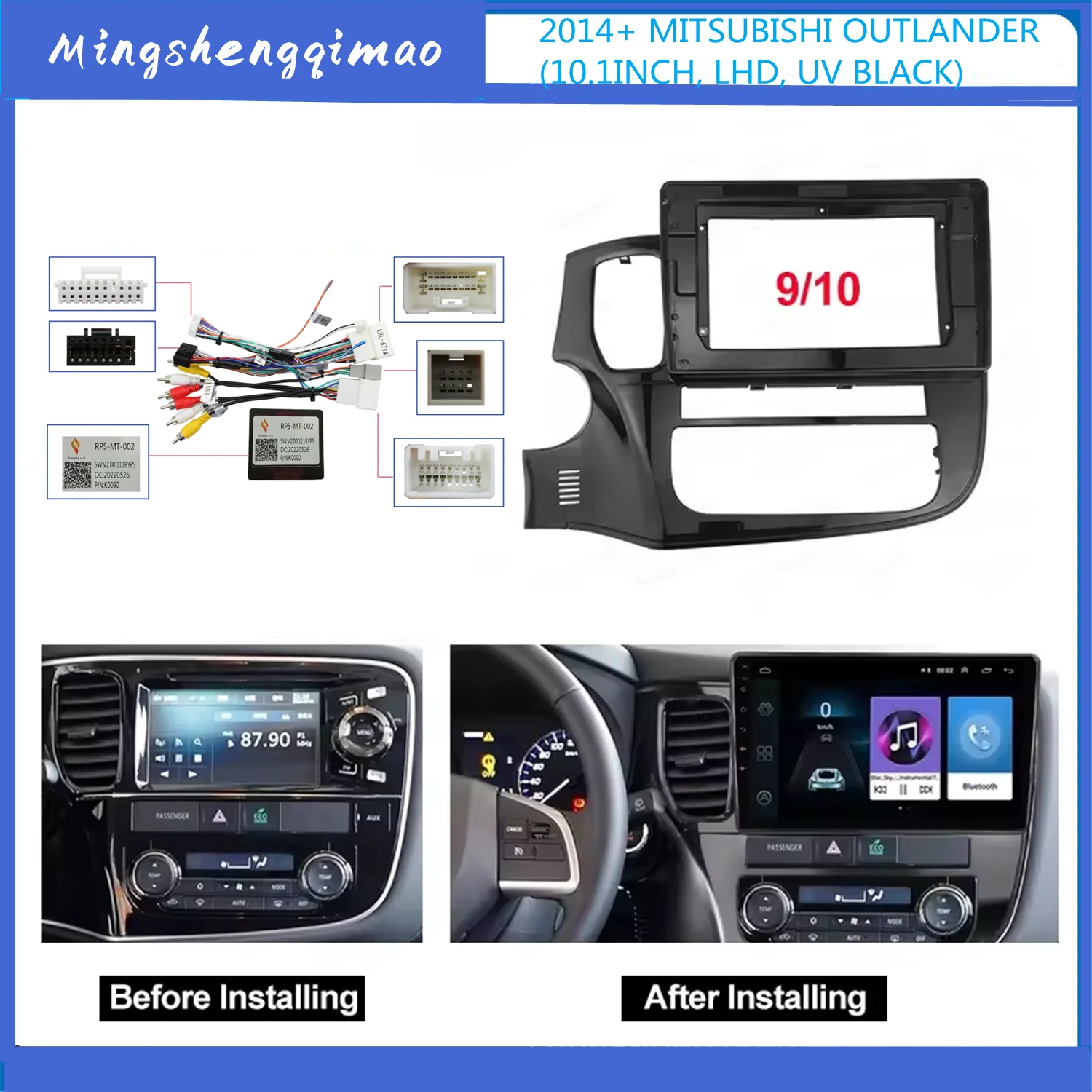 2 Din 9 or 10.1 Inch Car Radio Fascia Panel Frame Dashboard ABS+PC Plastic Installation Trim Kit for Mitsubishi Outlander 2016+
2 Din 9 or 10.1 Inch Car Radio Fascia Panel Frame Dashboard ABS+PC Plastic Installation Trim Kit for Mitsubishi Outlander 2016+