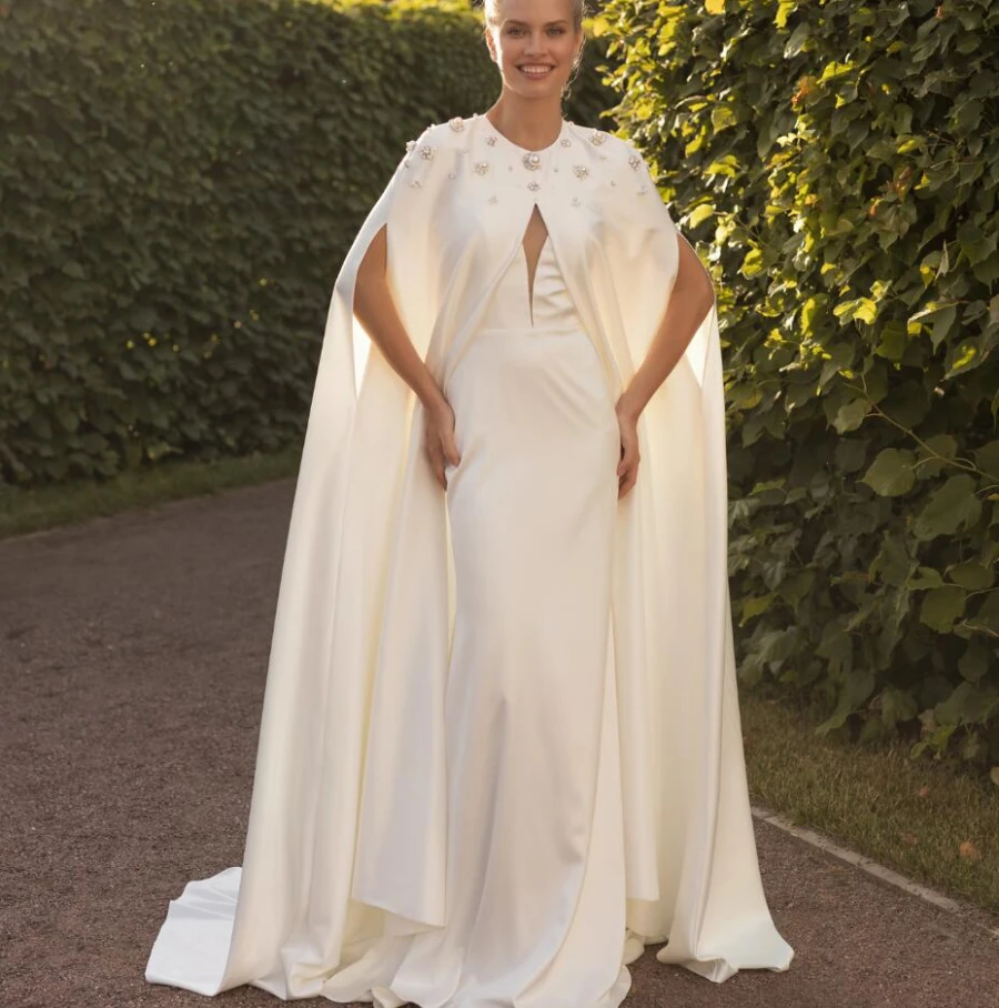 Soft Satin Pearl Beaded Split Center & Sleeves Over Bolero Cape cape dress wedding cloak wedding accessories
Soft Satin Pearl Beaded Split Center & Sleeves Over Bolero Cape cape dress wedding cloak wedding accessories