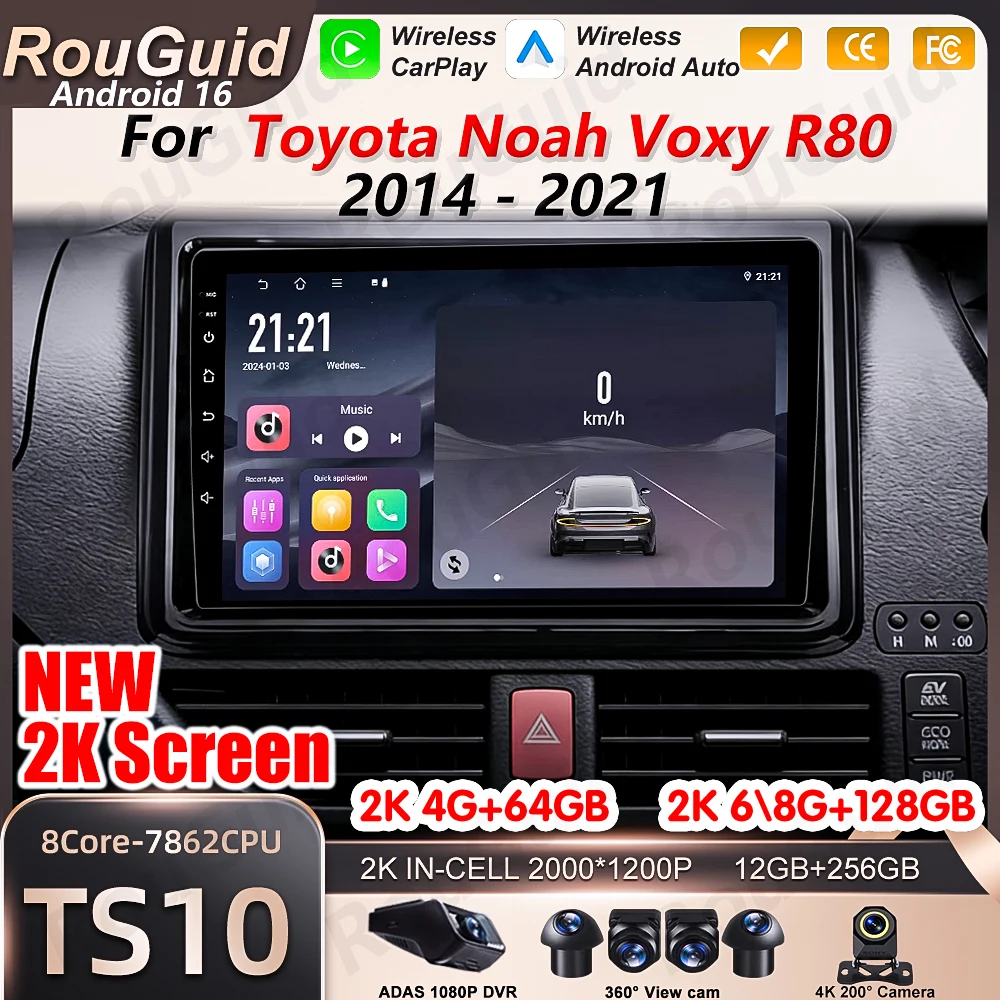 Android 16 Auto Car Radio For Toyota Noah Voxy R80 2014 2015 2016 2017 2018 -2021 Video Multimedia Player 2k Touch Bluetooth RSD
Android 16 Auto Car Radio For Toyota Noah Voxy R80 2014 2015 2016 2017 2018 -2021 Video Multimedia Player 2k Touch Bluetooth RSD