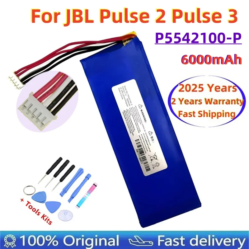 Original Speaker Battery For JBL Pulse 2 Plus 3 Pulse3 Pulse2 P5542100-P 6000mAh Bluetooth Speaker Bateria+Tools Fast Shipping
Original Speaker Battery For JBL Pulse 2 Plus 3 Pulse3 Pulse2 P5542100-P 6000mAh Bluetooth Speaker Bateria+Tools Fast Shipping