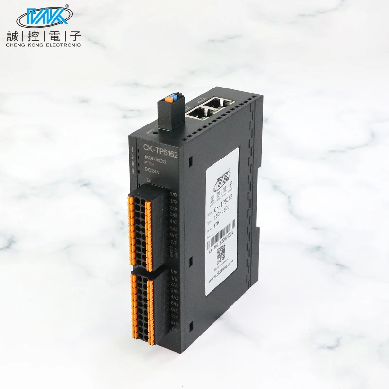 CK-TP5162 Modbus TCP Remote IO 16-канальный цифровой модуль ввода-вывода Ethernet/IP для автоматизации ПЛК, соответствующий CE RoHS, крепление на DIN-рейку
CK-TP5162 Modbus TCP Remote IO 16-канальный цифровой модуль ввода-вывода Ethernet/IP для автоматизации ПЛК, соответствующий CE RoHS, крепление на DIN-рейку