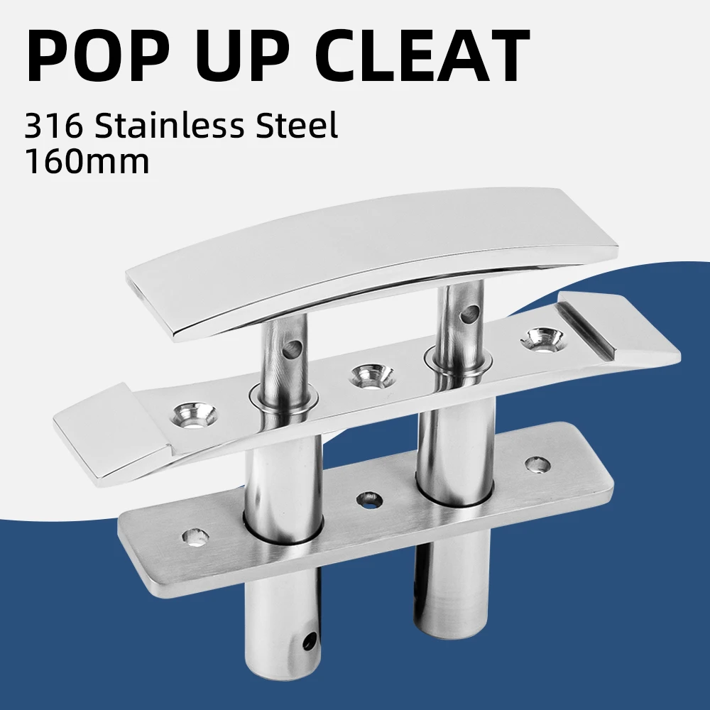 NEW!Boat Cleats 316 Stainless Steel Pop Up Cleat Retractable Heavy Duty Pull Up Cleat Flush Mount Deck Cleats with Backing Plate
NEW!Boat Cleats 316 Stainless Steel Pop Up Cleat Retractable Heavy Duty Pull Up Cleat Flush Mount Deck Cleats with Backing Plate
