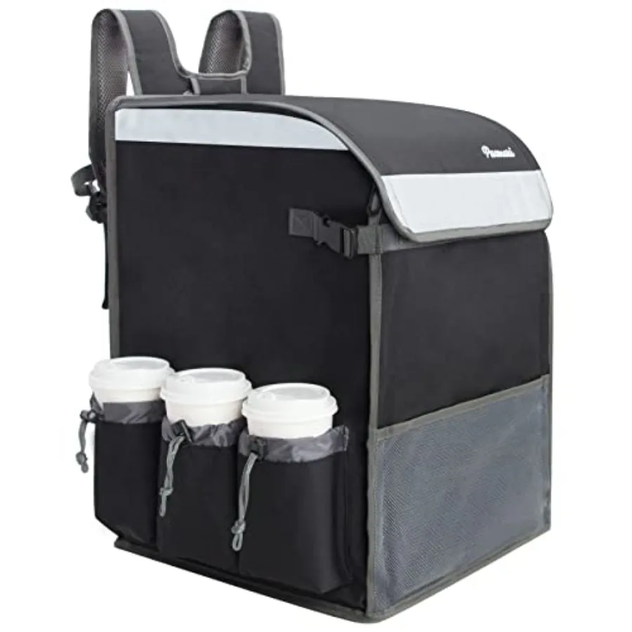 Food Delivery Backpack, Insulated Food Delivery Bag with 6 Cup Holder, Reusable Food Delivery Bag with Reflective Straps Black
Food Delivery Backpack, Insulated Food Delivery Bag with 6 Cup Holder, Reusable Food Delivery Bag with Reflective Straps Black