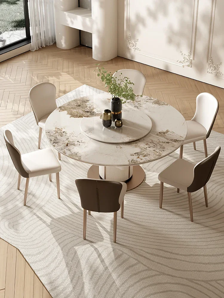 High-quality New Arrival Mahjong Machine Dining Table Integrated Rock Plate Round With Turntable 
High-quality New Arrival Mahjong Machine Dining Table Integrated Rock Plate Round With Turntable