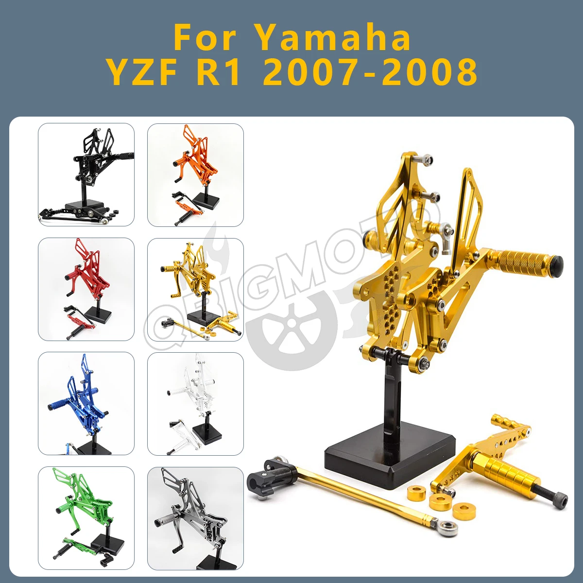 YZF R1 2008 2007 CNC Motorcycle Rearset Foot Pegs Rear Set Footrests Fully Adjustable Foot Boards For Yamaha YZF-R1 FootPegs
YZF R1 2008 2007 CNC Motorcycle Rearset Foot Pegs Rear Set Footrests Fully Adjustable Foot Boards For Yamaha YZF-R1 FootPegs