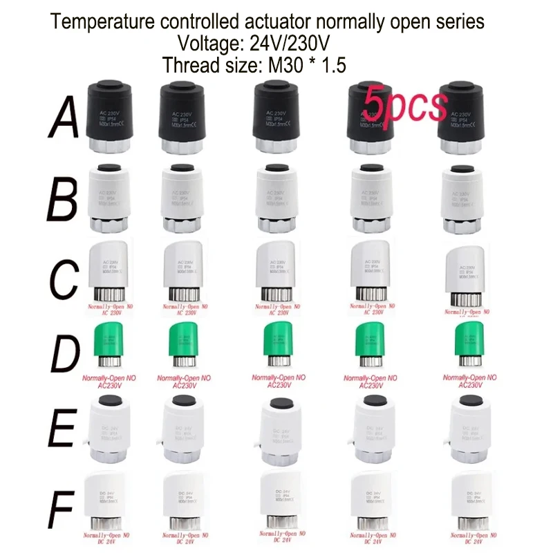Multi style heating manifold AC230V/DC24V, normally open thermal actuator electrically driven thermostat, thread size M30 * 1.5
Multi style heating manifold AC230V/DC24V, normally open thermal actuator electrically driven thermostat, thread size M30 * 1.5