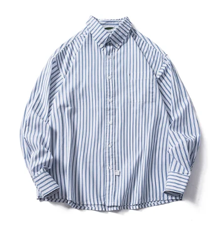 Spring classic Japanese fresh striped shirt Loose long sleeve casual shoulder lapel top shirt for men size 2XL
Spring classic Japanese fresh striped shirt Loose long sleeve casual shoulder lapel top shirt for men size 2XL