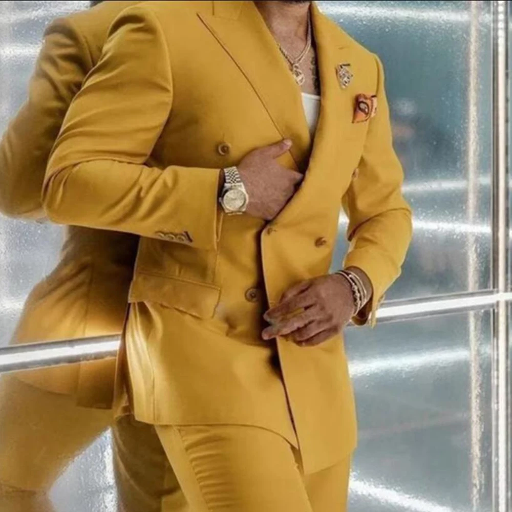 High-end Suits for Men Double Breasted 2 Pieces Jacket Pants Blazers Sets Smart Banquet Business Party Traveling Costume Homme
High-end Suits for Men Double Breasted 2 Pieces Jacket Pants Blazers Sets Smart Banquet Business Party Traveling Costume Homme