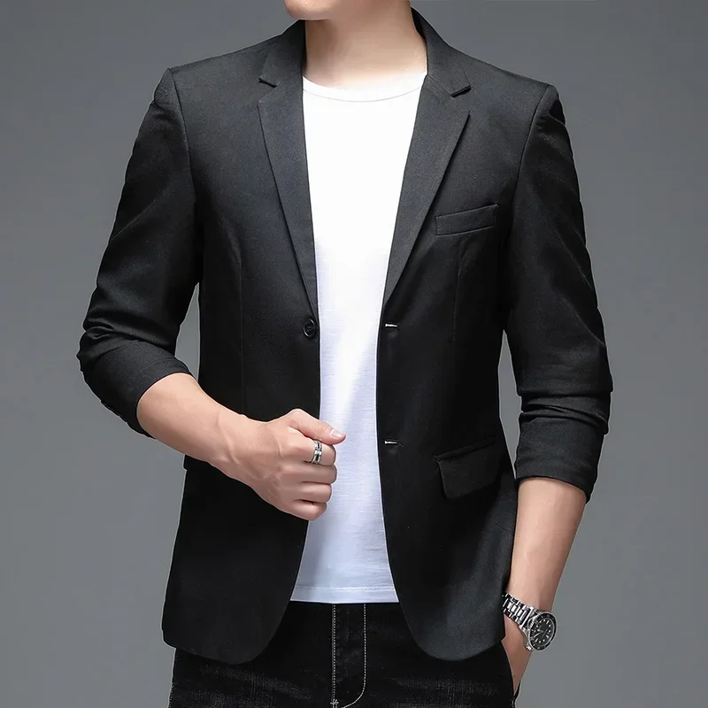 The New Fashion All Match Handsome Classic Style Trend Business Casual Solid Color Men's Single Suit Blazer for Men
The New Fashion All Match Handsome Classic Style Trend Business Casual Solid Color Men's Single Suit Blazer for Men