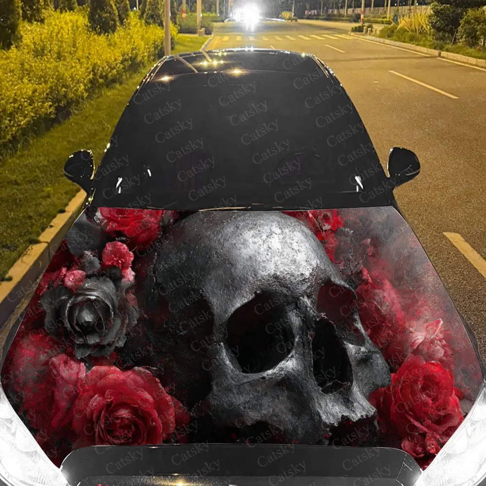 Cool Red Rose Skull Car Hood Stickers - Self-Adhesive, Waterproof and Durable Vinyl Wrap, Decorate And Protect Your Car - The Gi
Cool Red Rose Skull Car Hood Stickers - Self-Adhesive, Waterproof and Durable Vinyl Wrap, Decorate And Protect Your Car - The Gi