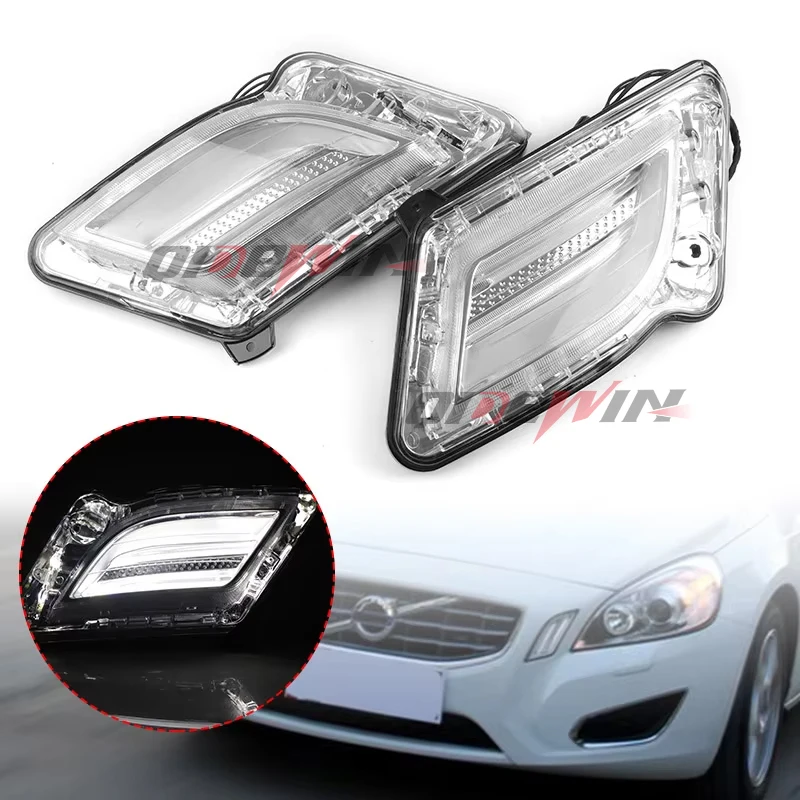 For Volvo S60 V60 2011 2012 2013 Front White Turn Signal Lamp DRL Waterproof Car LED Daytime Running Lights 31278557 31278558
For Volvo S60 V60 2011 2012 2013 Front White Turn Signal Lamp DRL Waterproof Car LED Daytime Running Lights 31278557 31278558
