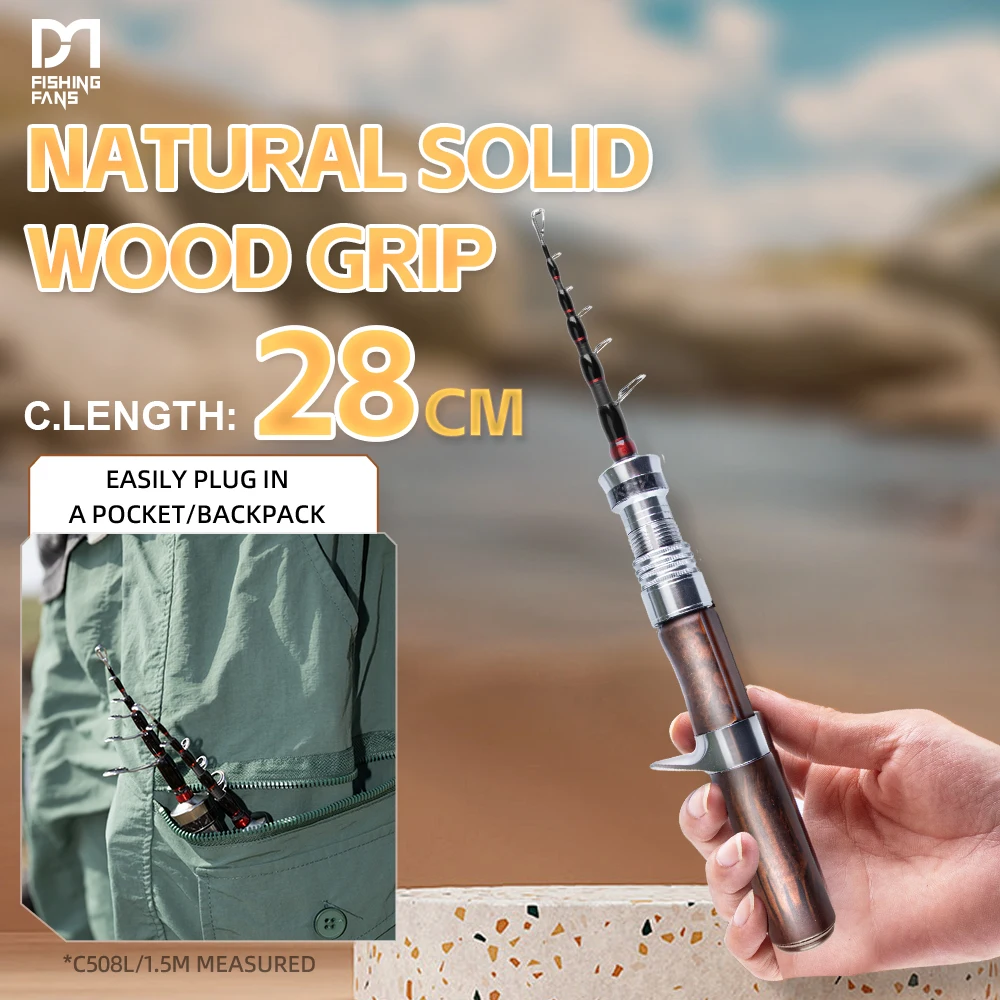 FISHINGFANS MUQINGCHUAN 1.5m 1.8m Cypress Handle L ML Telescopic Travel Pole Trout Crappie Perch Carbon Light Fishing Rod
FISHINGFANS MUQINGCHUAN 1.5m 1.8m Cypress Handle L ML Telescopic Travel Pole Trout Crappie Perch Carbon Light Fishing Rod