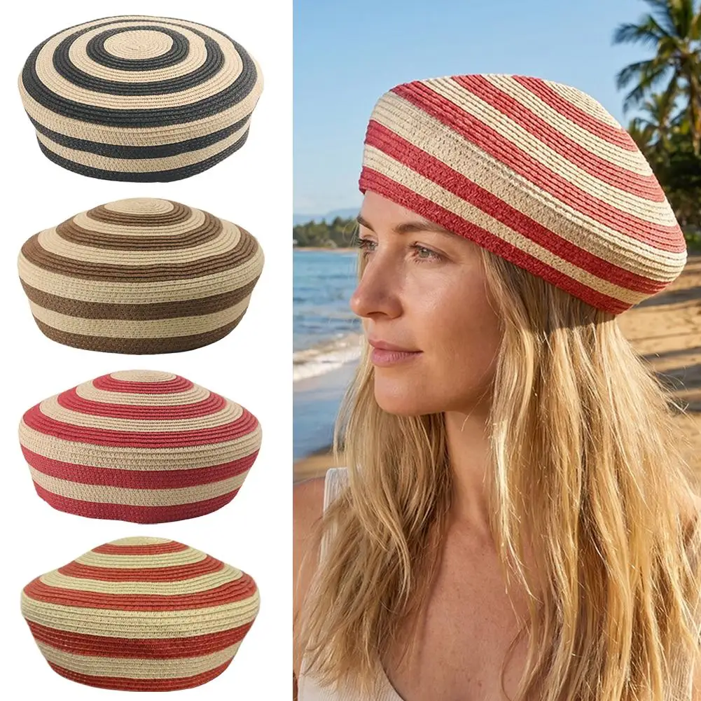 Summer Striped Bow Round Top Sun Hat for Women, Lightweight Breathable Beach Cap, Retro French-Style Vacation Outdoor Hat
Summer Striped Bow Round Top Sun Hat for Women, Lightweight Breathable Beach Cap, Retro French-Style Vacation Outdoor Hat