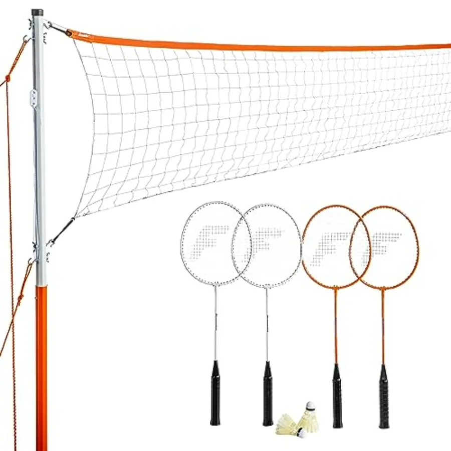 Badminton Net Sets - Outdoor Backyard + Beach Badminton Net + Equipment Set - 4 Rackets + (2) Birdies + Portable Net Included -
Badminton Net Sets - Outdoor Backyard + Beach Badminton Net + Equipment Set - 4 Rackets + (2) Birdies + Portable Net Included -