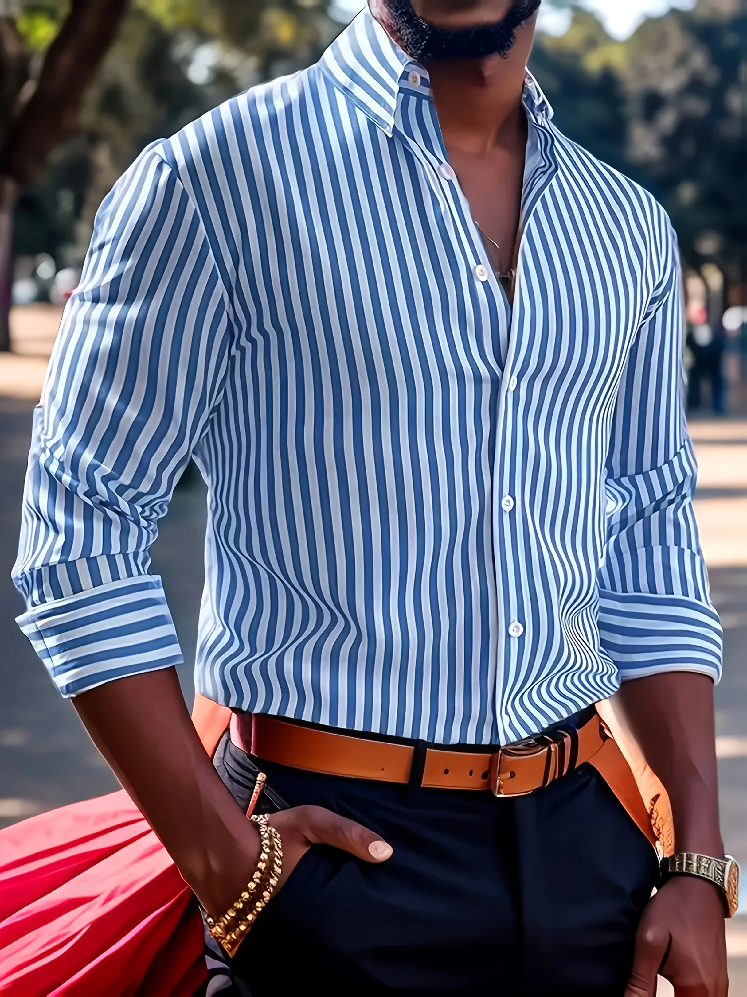 2026 Men'S Casual Regular Fit Striped Long Sleeve Solid Color Polyester Button Lapel Shirt
2026 Men'S Casual Regular Fit Striped Long Sleeve Solid Color Polyester Button Lapel Shirt