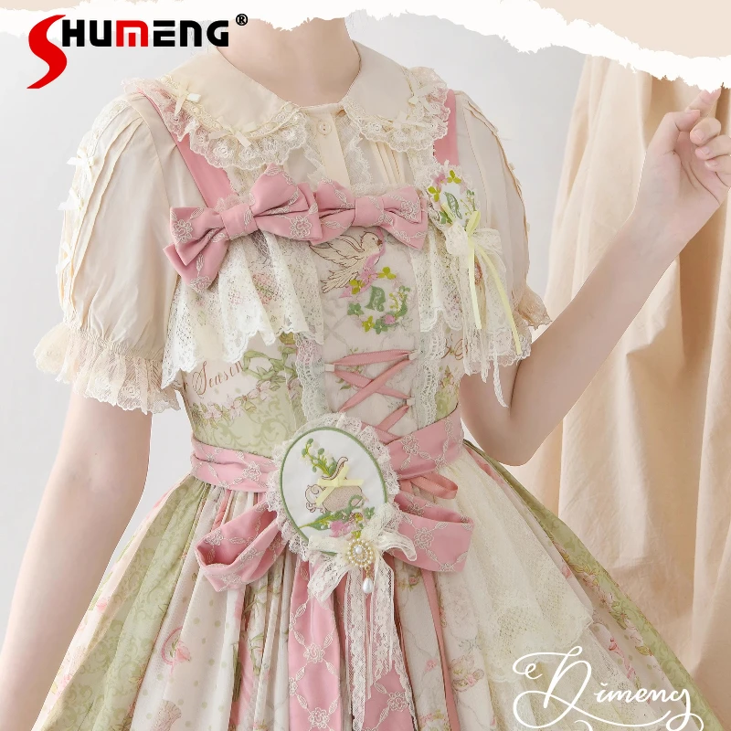 Original Japanese Lolita Style Cotton Inner Shirt Girls Sweet Cute Bow Lace Doll Collar Short-sleeved Bottoming Tops Summer 2025
Original Japanese Lolita Style Cotton Inner Shirt Girls Sweet Cute Bow Lace Doll Collar Short-sleeved Bottoming Tops Summer 2025