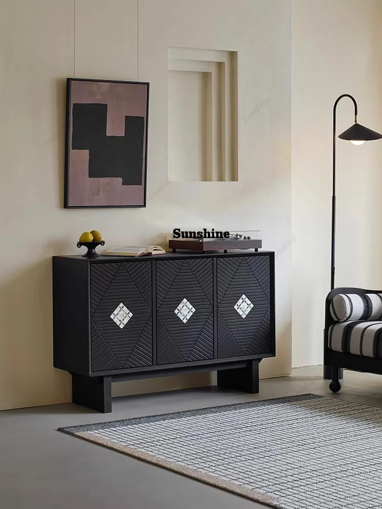 Black solid wood bucket cabinet, living room against the wall storage cabinet, cabinet next to the sofa
Black solid wood bucket cabinet, living room against the wall storage cabinet, cabinet next to the sofa