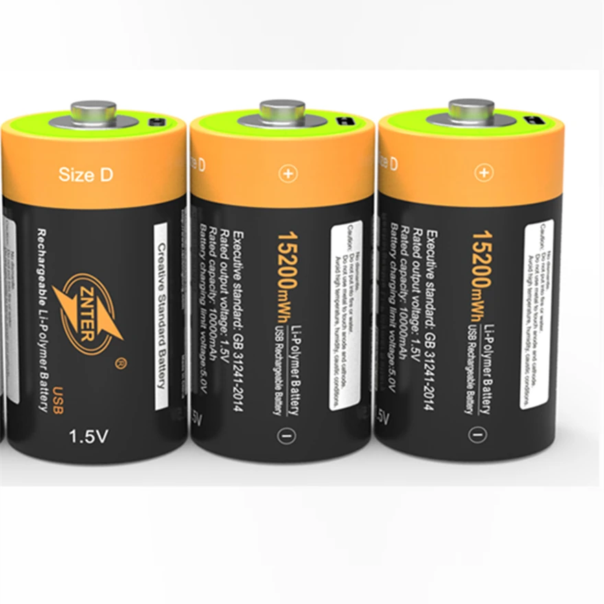 3pcs/lot 100% ZNTER 1.5V 15200mWh Rechargeable Battery D Lipo LR20 Battery for RC Camera Drone Fast Charge via Type C Cable
3pcs/lot 100% ZNTER 1.5V 15200mWh Rechargeable Battery D Lipo LR20 Battery for RC Camera Drone Fast Charge via Type C Cable