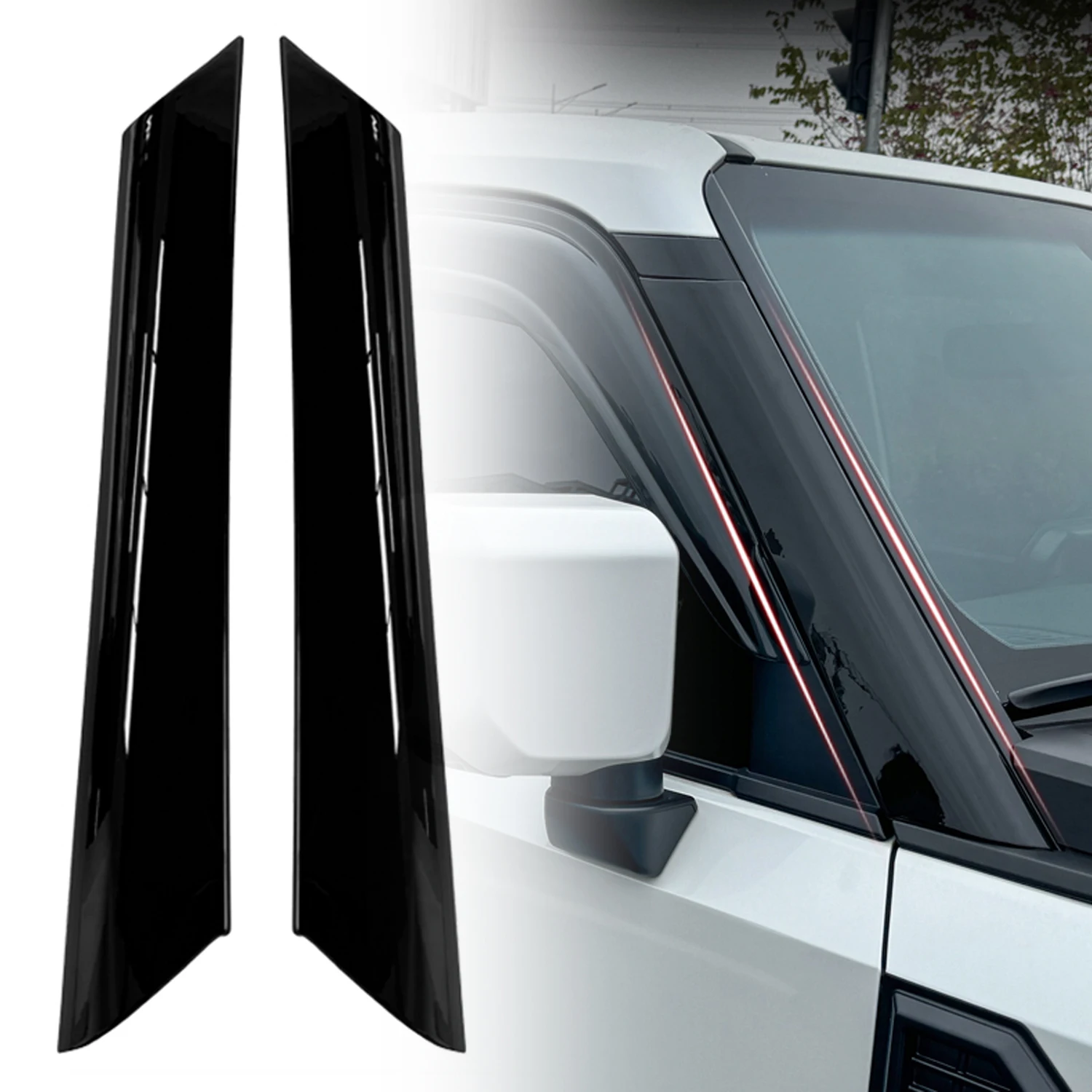 A-Pillar Trim Covers For Toyota Land Cruiser Prado 250 LC250 2024 2025 ABS Plastic Anti-Scratch 2 Pieces Set
A-Pillar Trim Covers For Toyota Land Cruiser Prado 250 LC250 2024 2025 ABS Plastic Anti-Scratch 2 Pieces Set
