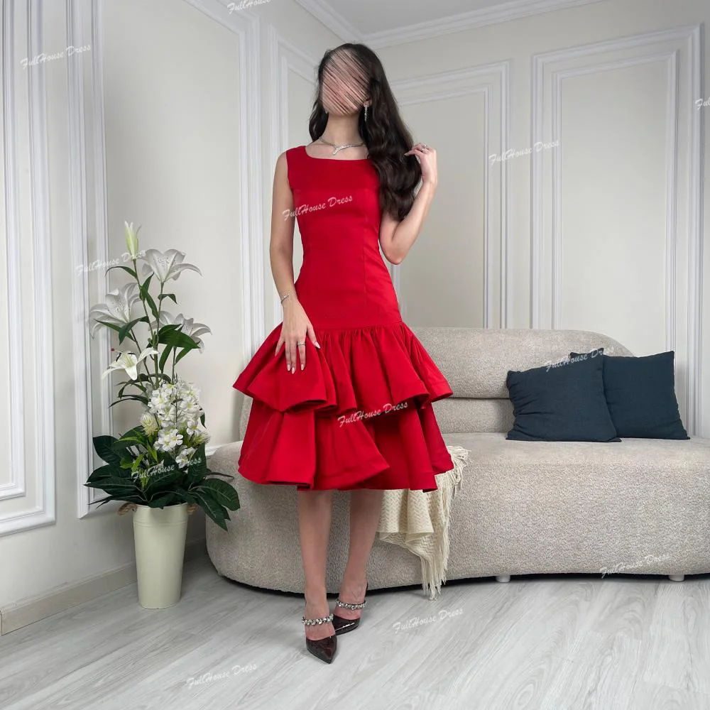 Custom Made Simple Red Scoop Neck Tiered Pleated Straight Formal Evening Dress Sleeveless Knee Length Party Dress for Women
Custom Made Simple Red Scoop Neck Tiered Pleated Straight Formal Evening Dress Sleeveless Knee Length Party Dress for Women