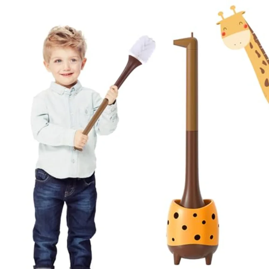 Toilet Brush Giraffe Shape, Cute Shape Look, PP Bristles Round Brush, Compact Size Toilet Brushes Floor Standing, 1-Pack
Toilet Brush Giraffe Shape, Cute Shape Look, PP Bristles Round Brush, Compact Size Toilet Brushes Floor Standing, 1-Pack