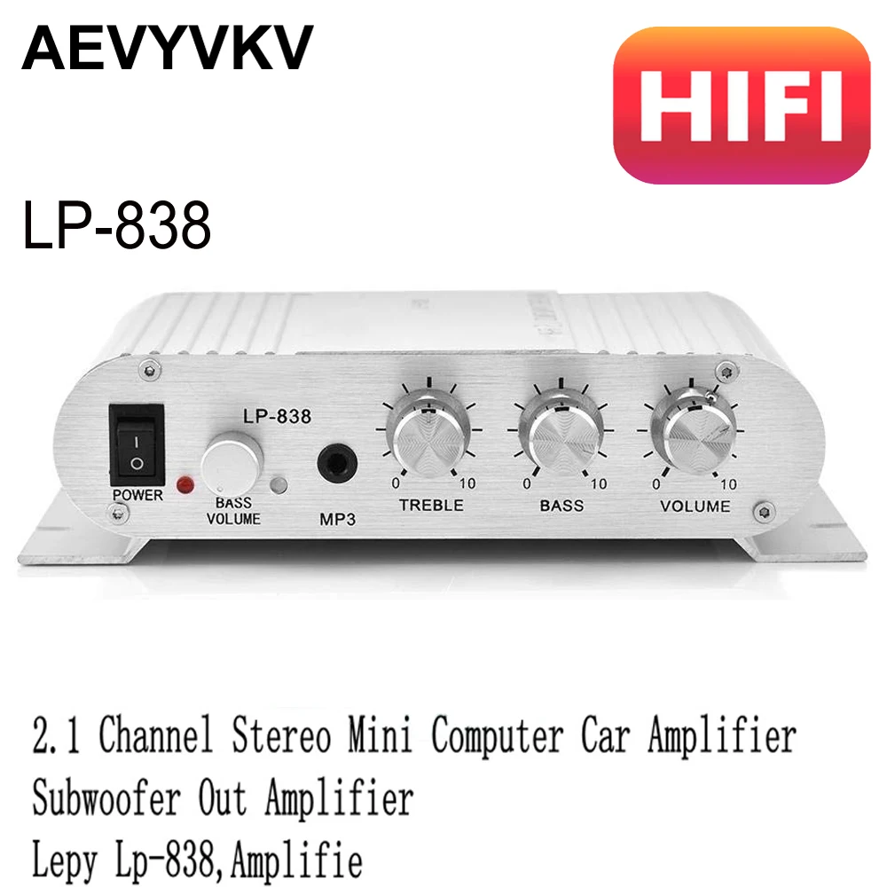 Усилитель звука LP-838 HIFI сабвуфер аудио усилители 2,1 каналов стерео усилитель сабвуфер плеер для автомобиля дома телефона ноутбука DC12V3A
Усилитель звука LP-838 HIFI сабвуфер аудио усилители 2,1 каналов стерео усилитель сабвуфер плеер для автомобиля дома телефона ноутбука DC12V3A