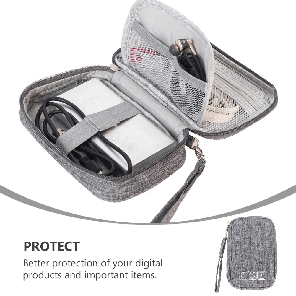 Waterproof Digital Bag for Cables Chargers USB Electronics Large Capacity Organizer with Mesh Pockets Premium Zipper Grey Cord
Waterproof Digital Bag for Cables Chargers USB Electronics Large Capacity Organizer with Mesh Pockets Premium Zipper Grey Cord