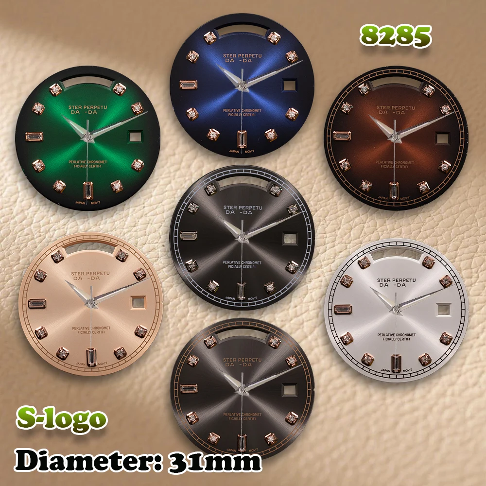 31mm S Logo Hollow-Out Crystal Bar Diamond Dial for 8285 Movement - Non-Luminous | Complete Watch Modification Accessories
31mm S Logo Hollow-Out Crystal Bar Diamond Dial for 8285 Movement - Non-Luminous | Complete Watch Modification Accessories