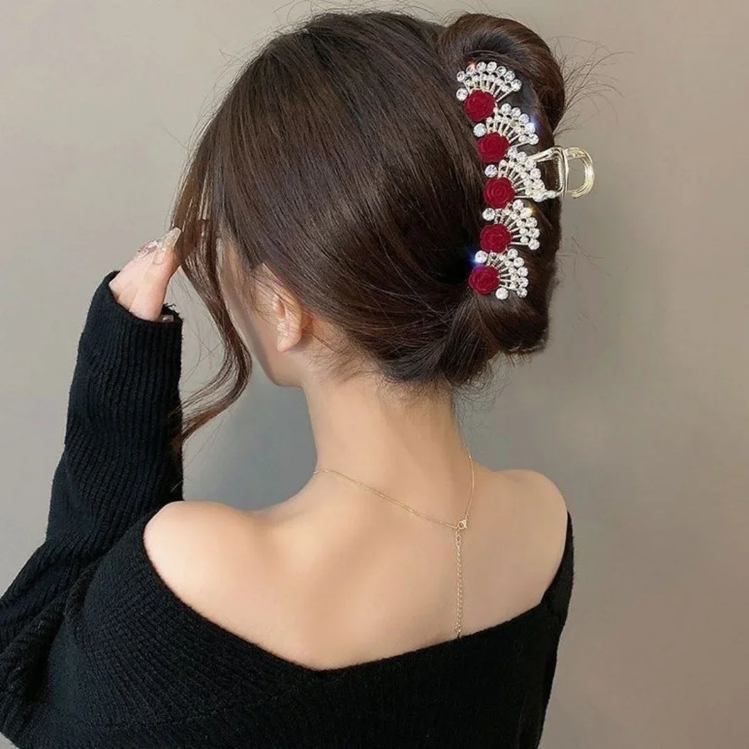 New Style Rose High-End Updo Ancient Style Hair Clip Back of the Head Shark Clip Hairpin Hair Accessory
New Style Rose High-End Updo Ancient Style Hair Clip Back of the Head Shark Clip Hairpin Hair Accessory