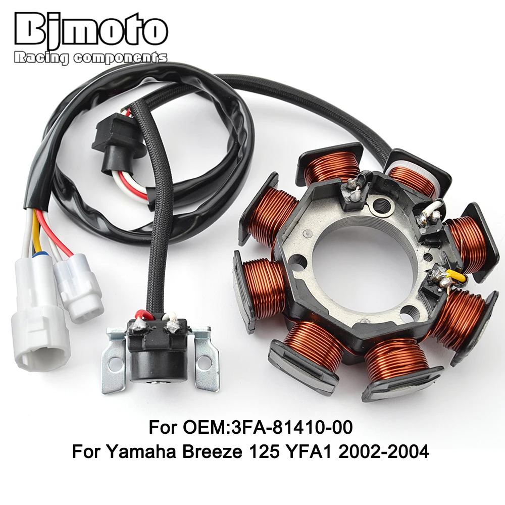Катушка статора мотоцикла для Yamaha Breeze 125 YFA1 2002 2003 2004 3FA-81410-00
Катушка статора мотоцикла для Yamaha Breeze 125 YFA1 2002 2003 2004 3FA-81410-00