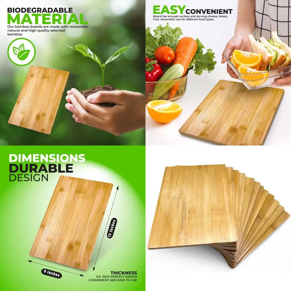 Set of 12 Plain Bamboo Cutting Boards | Personalized Engraving Option | Wholesale 12 x 9 Bamboo Boards
Set of 12 Plain Bamboo Cutting Boards | Personalized Engraving Option | Wholesale 12 x 9 Bamboo Boards